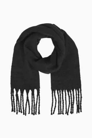 Objmitta Check Scarf Rep - Black - Object — produktfoto