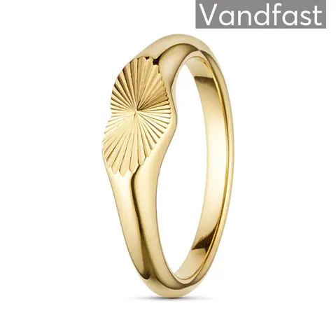ANNEBRAUNER Sun Burst Heart Ring 18K Guldbelagt — produktfoto