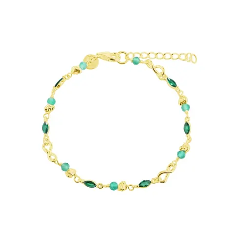 GREEN GARDEN BRACELET | GOLDEN — produktfoto