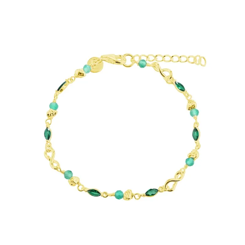 GREEN GARDEN BRACELET | GOLDEN — produktfoto