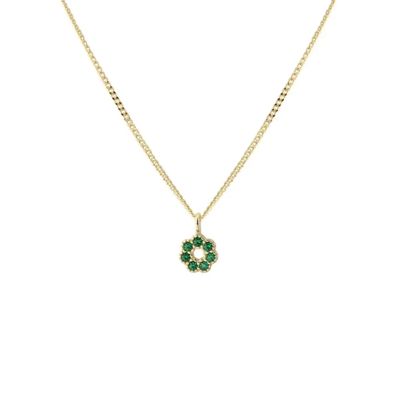 *VERDE FLOWER NECKLACE | GOLDEN — produktfoto