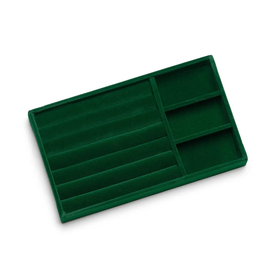 ANNEBRAUNER Velour Smykkebakke Ringe Green — produktfoto
