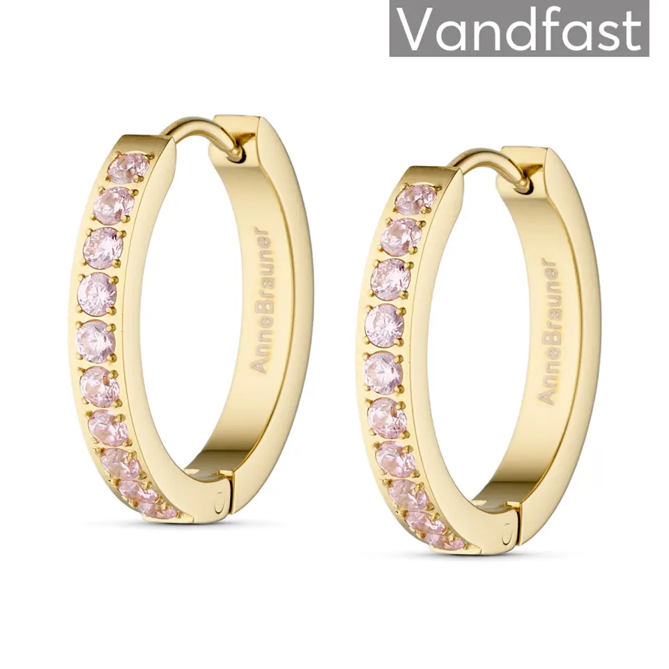 ANNEBRAUNER Creole Line Pink 20 mm 18K Guldbelagt — produktfoto