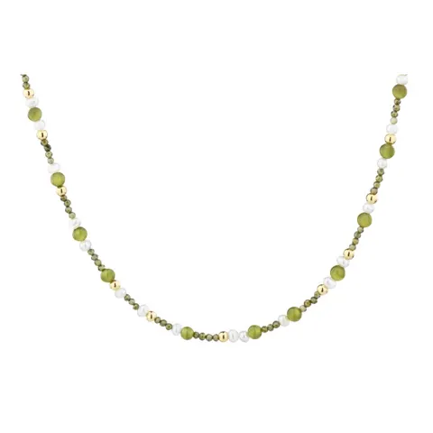 AYA OLIVE NECKLACE | GOLDEN — produktfoto
