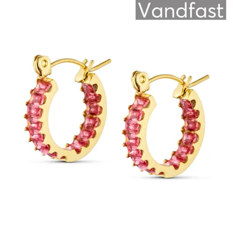 ANNEBRAUNER Luxury Hot Pink Øreringe 18K Guldbelagt — produktfoto