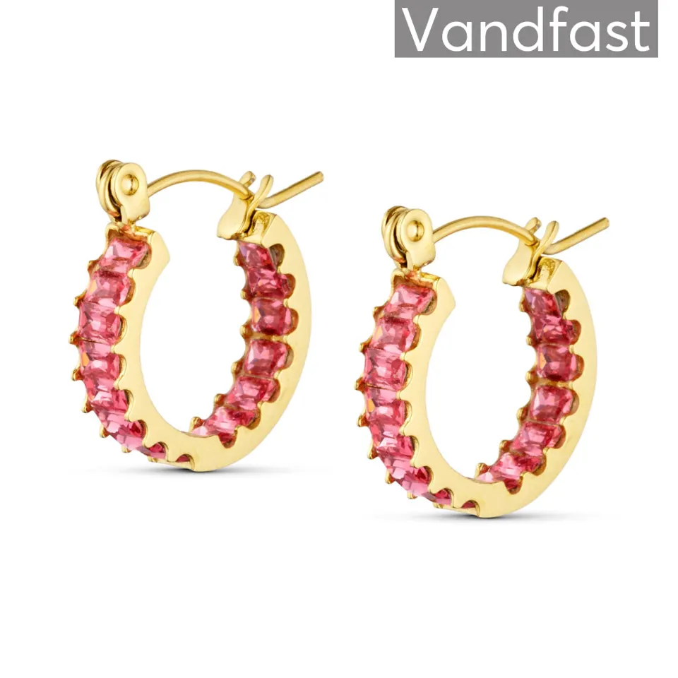 ANNEBRAUNER Luxury Hot Pink Øreringe 18K Guldbelagt — produktfoto