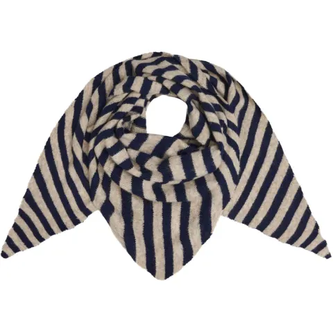 Marta du Chateau dame tørklæde MdcKitte BA-4082 - Navy/Taupe — produktfoto