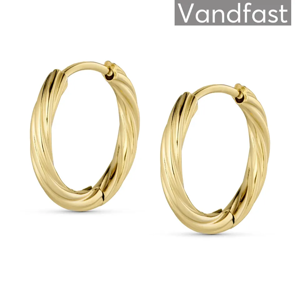 ANNEBRAUNER Classic Hoops Big øreringe 18K Guldbelagt — produktfoto