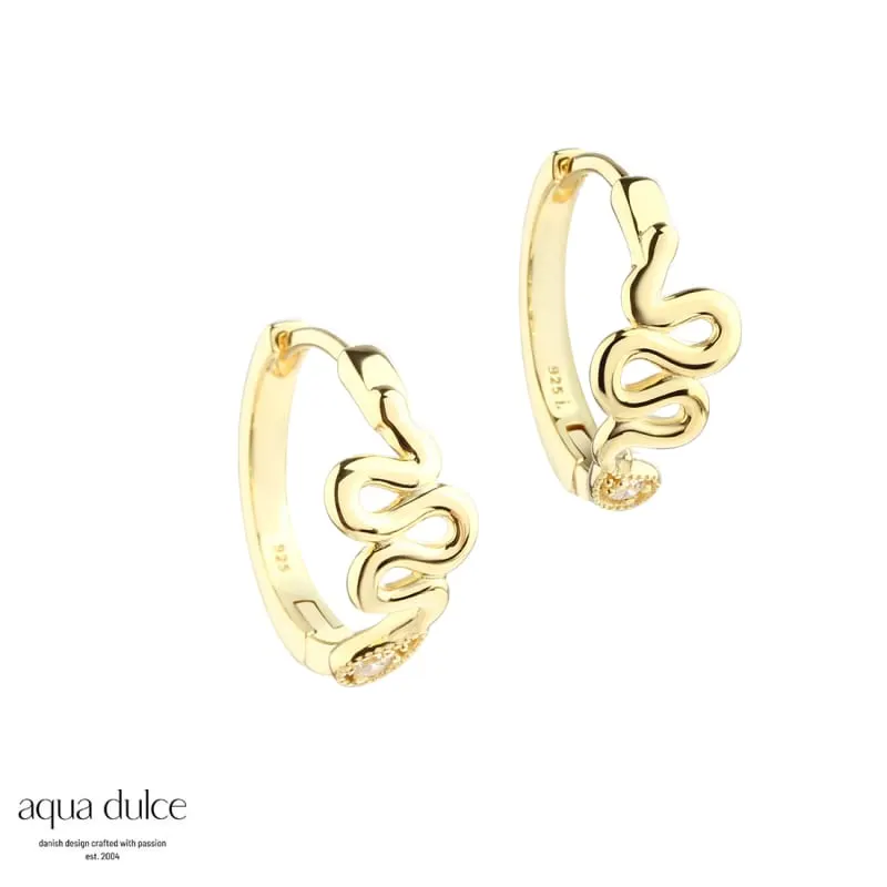 *SNAKE HOOPS | GOLDEN — produktfoto