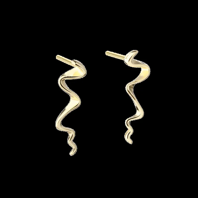 SLIM RHUMBA EARSTUD | GOLDEN — produktfoto