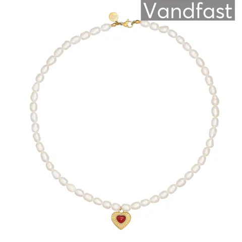 ANNEBRAUNER Pearl Heart LIMITED EDITION Halskæde 18K Guldbelagt — produktfoto