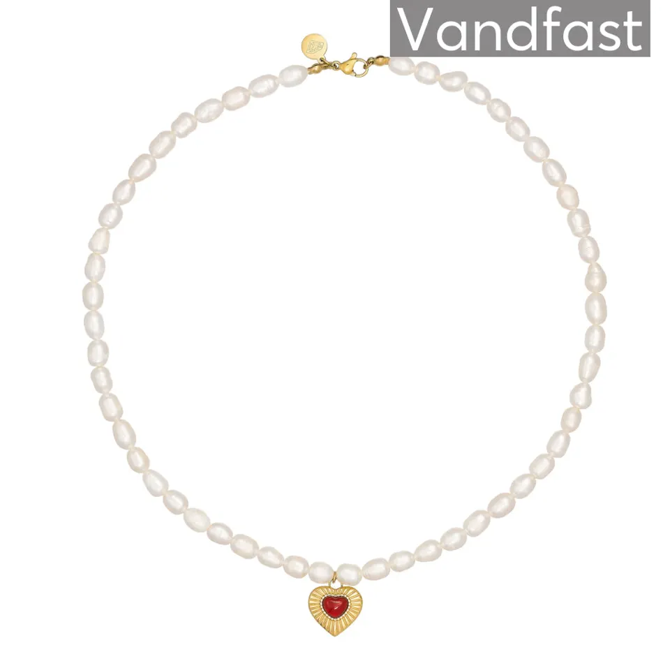 ANNEBRAUNER Pearl Heart LIMITED EDITION Halskæde 18K Guldbelagt — produktfoto