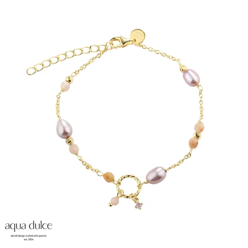 *KOI ROSE PEARL BRACELET |  GOLDEN — produktfoto