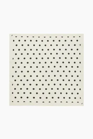 Soft Cotton Self Dot Scarf - Dot AOP/Black - Mads Nørgaard — produktfoto