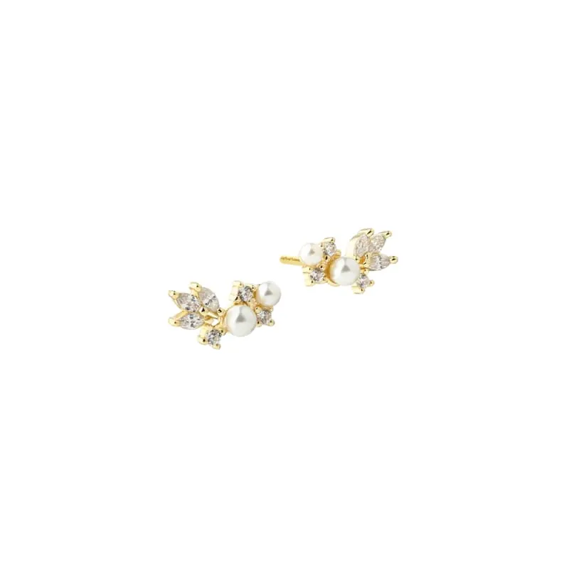 LUMI PEARL EARSTUD | GOLDEN — produktfoto