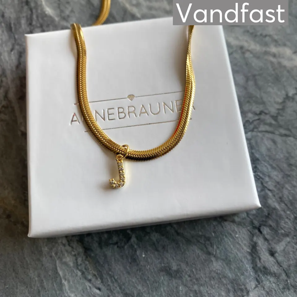 ANNEBRAUNER Snake Letter Halskæde 18K Guldbelagt - A — produktfoto