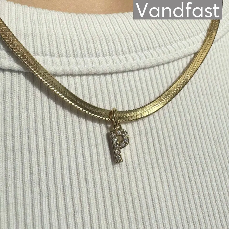 ANNEBRAUNER Snake Letter Halskæde 18K Guldbelagt - A — produktfoto