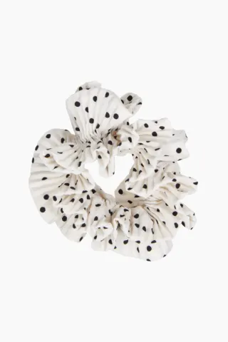 Flæse Dalmatians Scrunchie - White - Pico — produktfoto