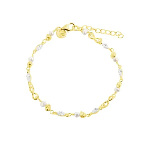 WHITE GARDEN BRACELET  | GOLDEN — produktfoto