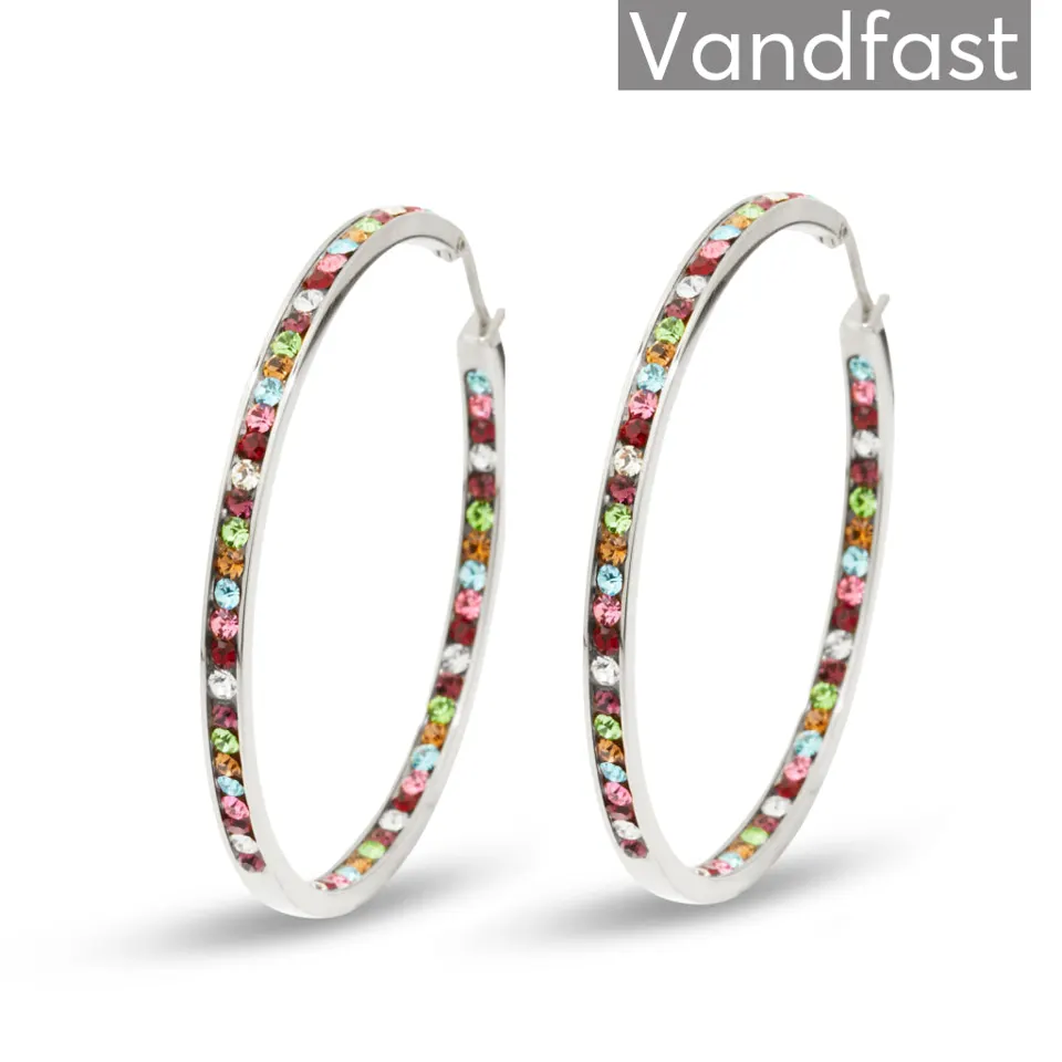 ANNEBRAUNER Creole Thin Big Multicolor Øreringe — produktfoto