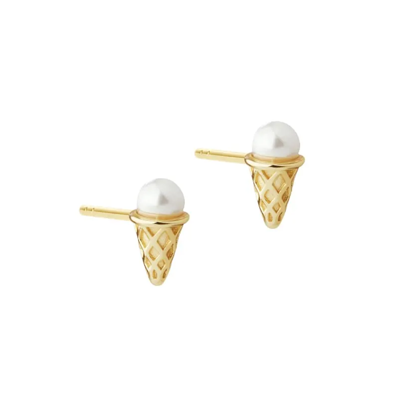 VANILLA EARSTUD | GOLDEN — produktfoto