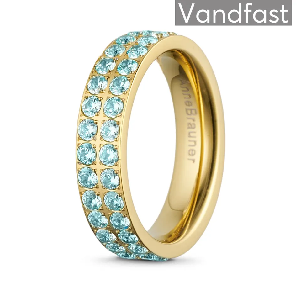 ANNEBRAUNER Alliance L-Aquamarine Ring 18K Guldbelagt — produktfoto