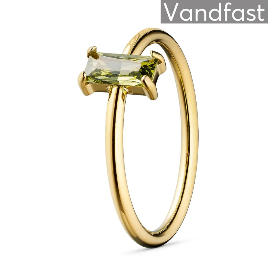 ANNEBRAUNER Deluxe Petite Peridot Ring 18K Guldbelagt — produktfoto