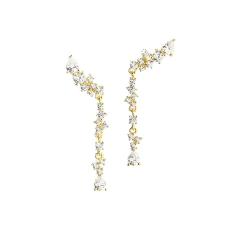 AURA LONG EARSTUD | GOLDEN — produktfoto