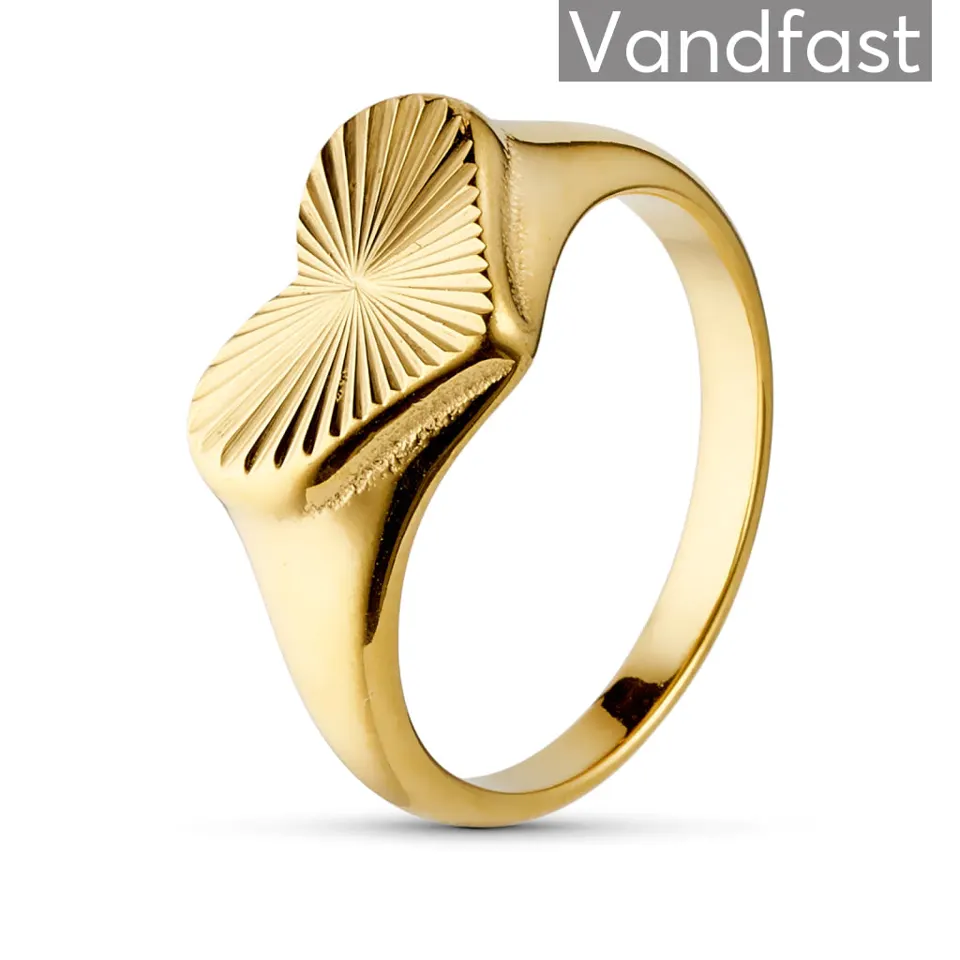 ANNEBRAUNER Sun Heart Ring 18K Guldbelagt — produktfoto