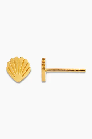 Petit Shell Earring Piece - Gold - Stine A — produktfoto