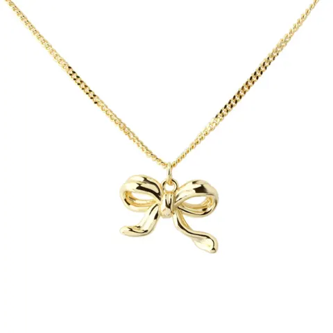 *NEW CURVE BOW | NECKLACE GOLDEN — produktfoto
