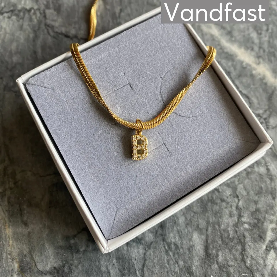 ANNEBRAUNER Snake Letter Halskæde 18K Guldbelagt - A — produktfoto