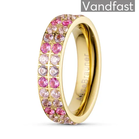 ANNEBRAUNER Alliance Rose/Pink Mix Ring 18K Guldbelagt — produktfoto