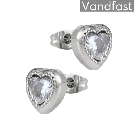ANNEBRAUNER Passion Heart Clear Øreringe — produktfoto