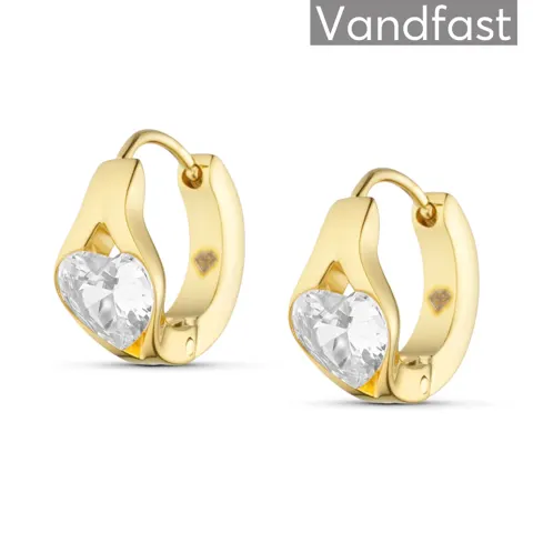 ANNEBRAUNER Chunky Heart Creole Øreringe 18K Guldbelagt — produktfoto