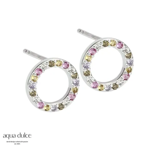 *PASTEL CIRCLE EARSTUD | SILVER — produktfoto