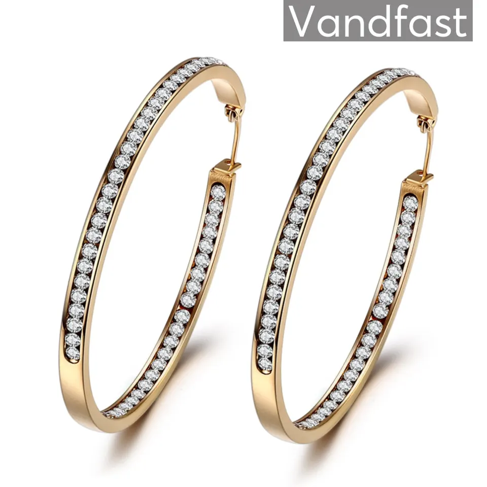 ANNEBRAUNER Creole Thin Big Øreringe 18K Guldbelagt — produktfoto