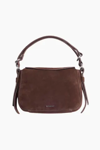 Bud Midi Suede Bag - Dk Brown - Holzweiler — produktfoto