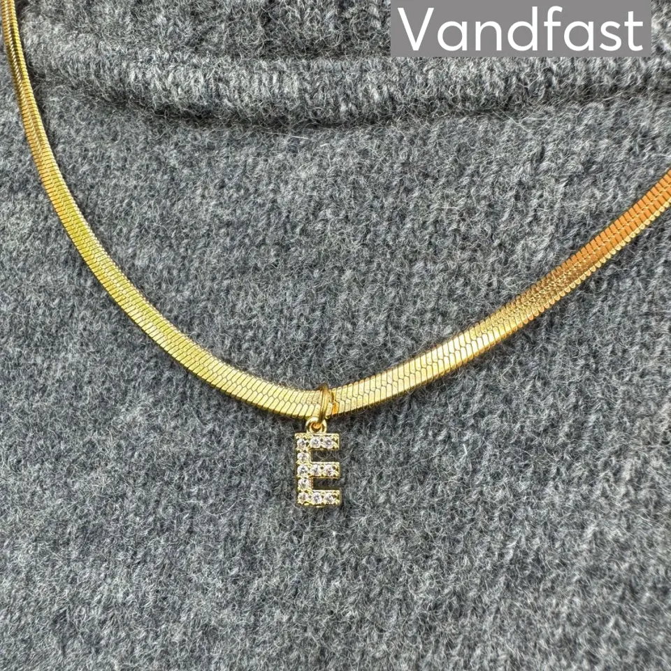 ANNEBRAUNER Snake Letter Halskæde 18K Guldbelagt - A — produktfoto
