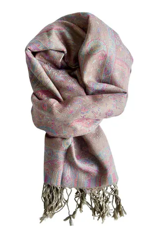 Pashmina tørklæde - taupe — produktfoto