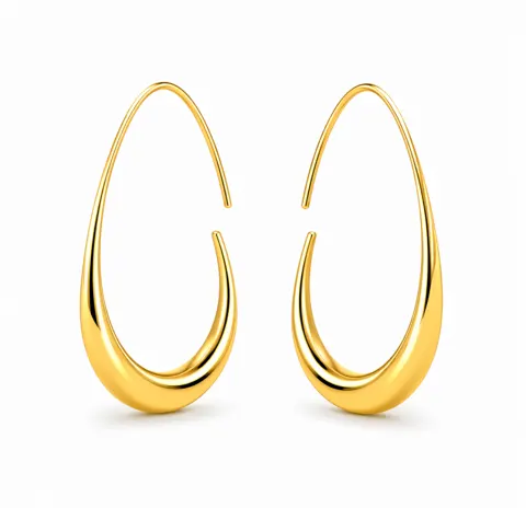 SORA OVAL HOOP MEDIUM | BAY — produktfoto