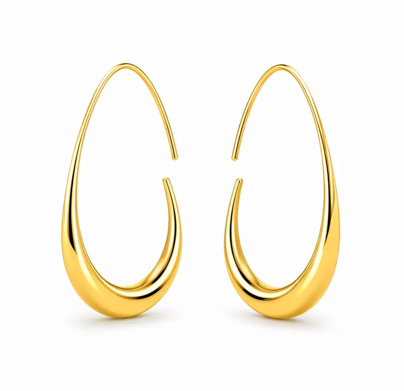 SORA OVAL HOOP MEDIUM | BAY — produktfoto