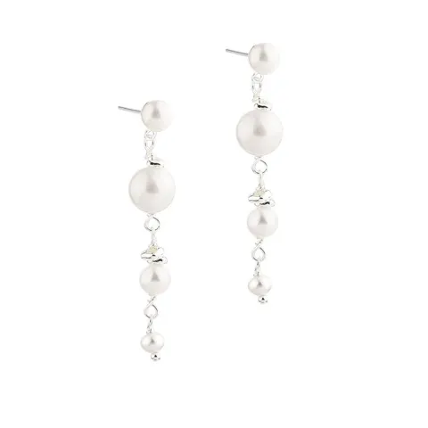 GHITA SHORT EARRING | SILVER — produktfoto