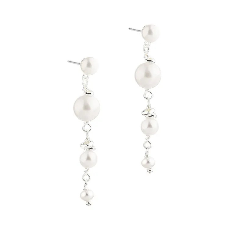GHITA SHORT EARRING | SILVER — produktfoto