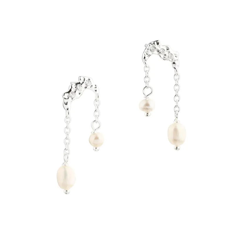 *MILENA PEARL EARSTUD | SILVER — produktfoto