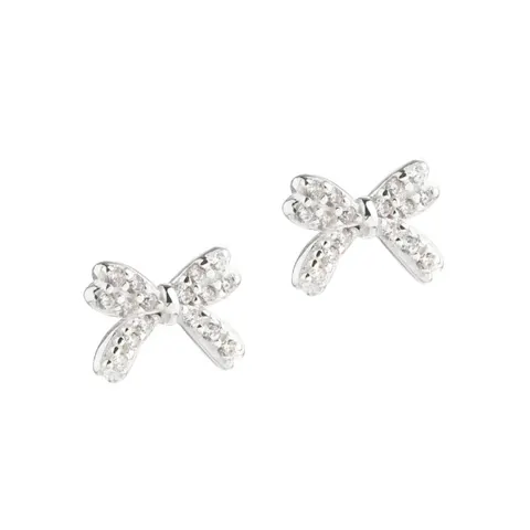 DARLING BOW EARSTUD | SILVER — produktfoto