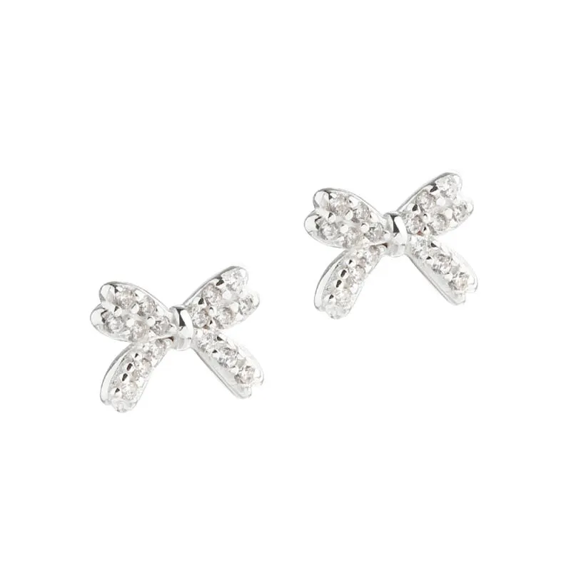 DARLING BOW EARSTUD | SILVER — produktfoto