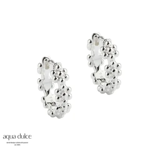 *LOTS OF FLOWERS HOOP SMALL | SILVER — produktfoto