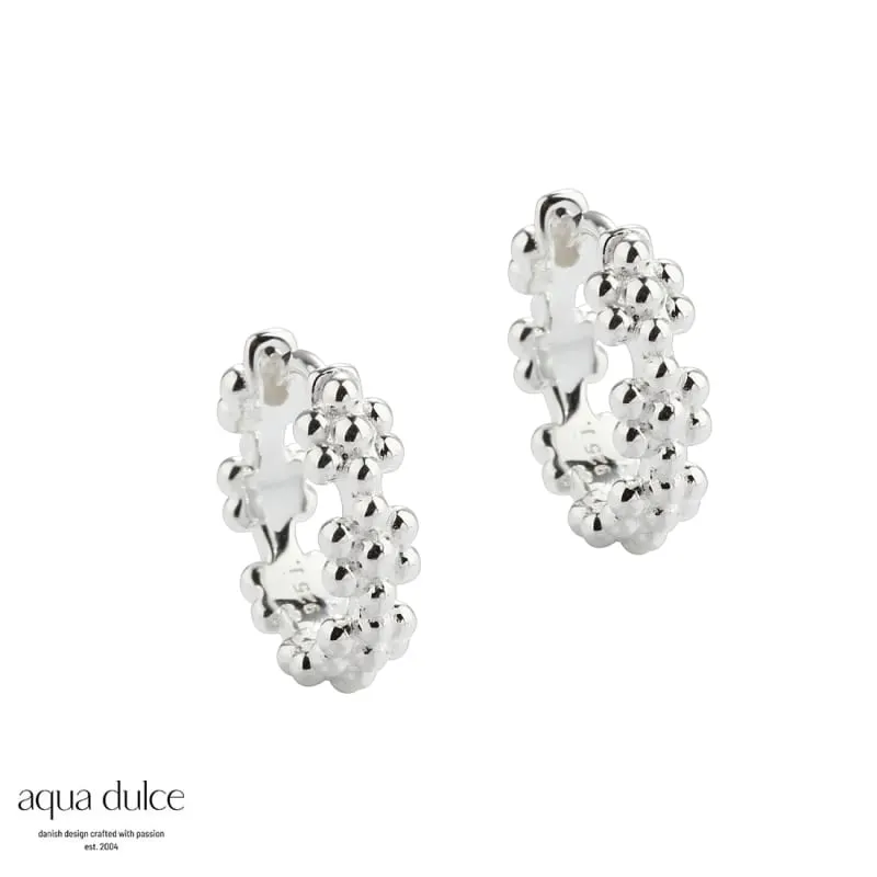 *LOTS OF FLOWERS HOOP SMALL | SILVER — produktfoto