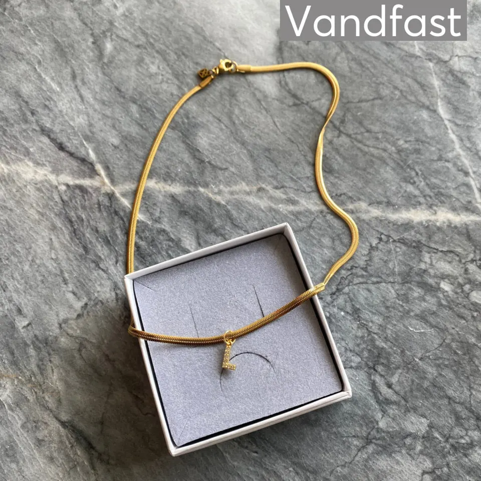 ANNEBRAUNER Snake Letter Halskæde 18K Guldbelagt - A — produktfoto